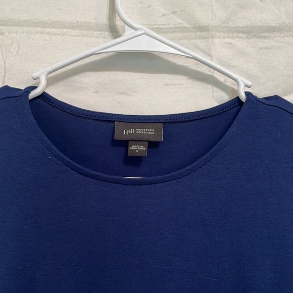 J. Jill Wearever Collection 3/4 Sleeve Navy Blue Casual Basic Top Size S - Picture 6 of 13